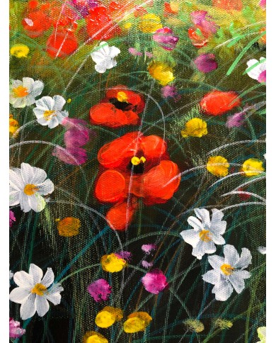 dipinto a olio con papaveri e margherite dell'artista Ilaria Ciardi dipinto a olio con papaveri e margherite dell'artista Ilaria Ciardi