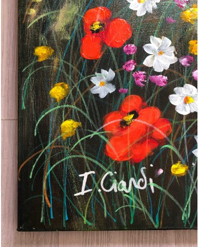 dipinto a olio con papaveri e margherite dell'artista Ilaria Ciardi dipinto a olio con papaveri e margherite dell'artista Ilaria Ciardi