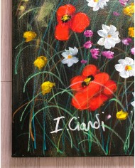dipinto a olio con papaveri e margherite dell'artista Ilaria Ciardi dipinto a olio con papaveri e margherite dell'artista Ilaria Ciardi