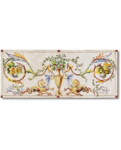 Affresco Fregio Floreale con cavalli Affresco Fregio Floreale con cavalli