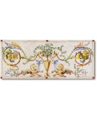 Affresco Fregio Floreale con cavalli