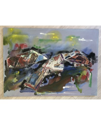 quadro astratto olio su tela Palagi