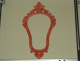 Restauro piccola specchiera in legno intagliato