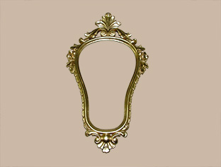 Restauro piccola specchiera in legno intagliato